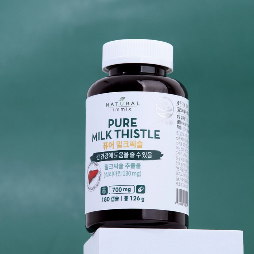 퓨어 밀크씨슬 영양제 700mg x 180캡슐 (6개월분) 간 실리마린