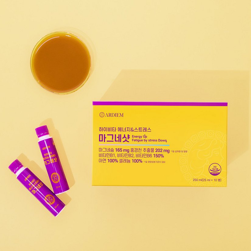 아르디엠 하이비타 에너지&스트레스 마그네샷 250ml 10개입, 1개