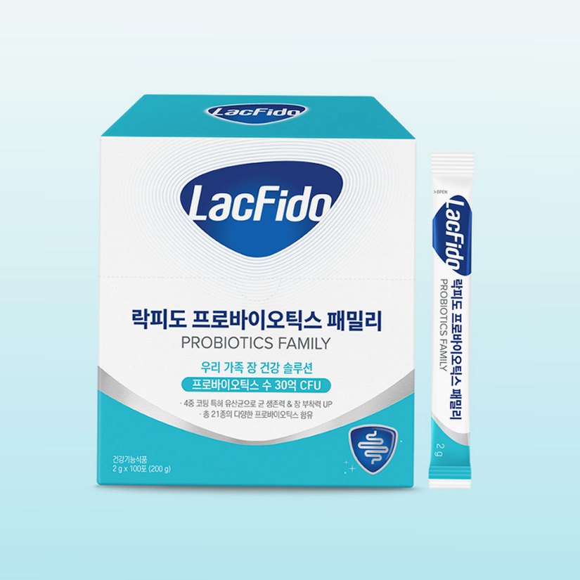 락피도 프로바이오틱스 온가족 유산균 패밀리 30억CFU 2g 100포, 1개