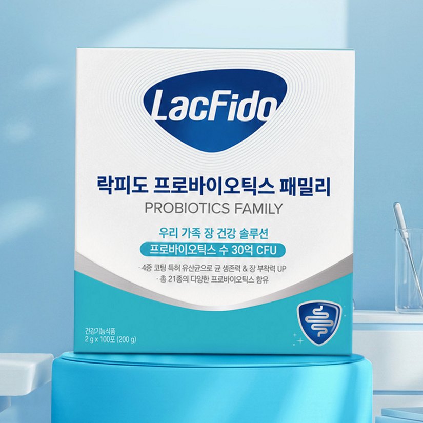 락피도 프로바이오틱스 온가족 유산균 패밀리 30억CFU 2g 100포, 1개