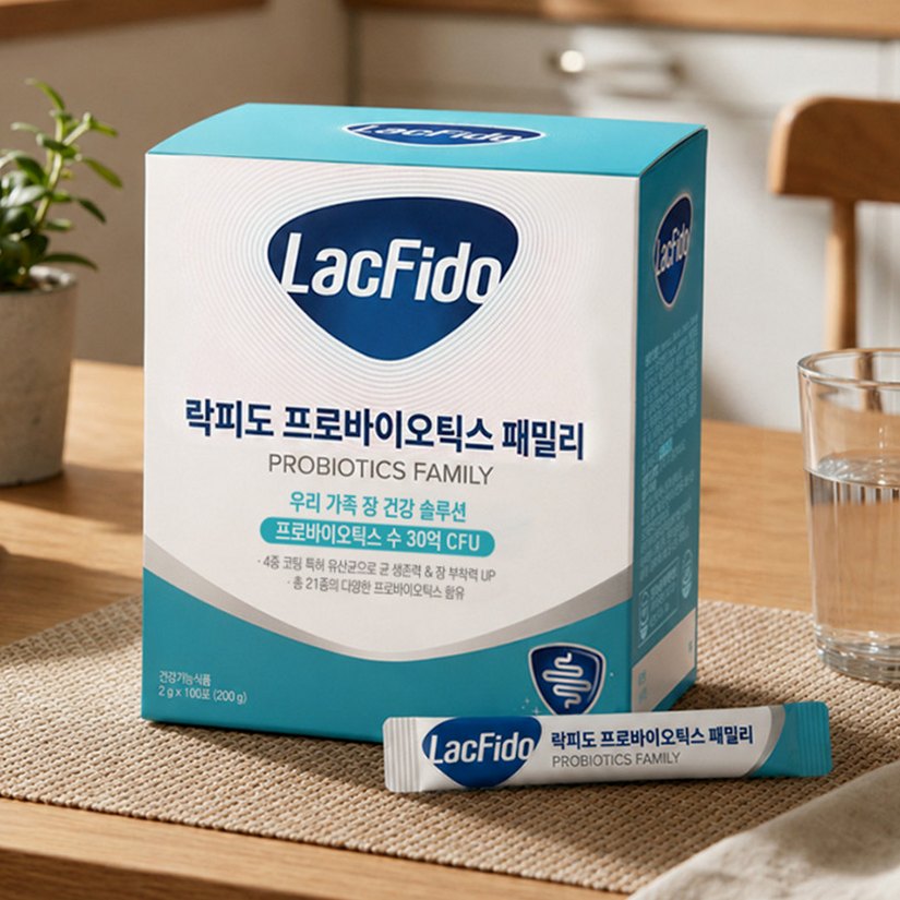 락피도 프로바이오틱스 온가족 유산균 패밀리 30억CFU 2g 100포, 1개
