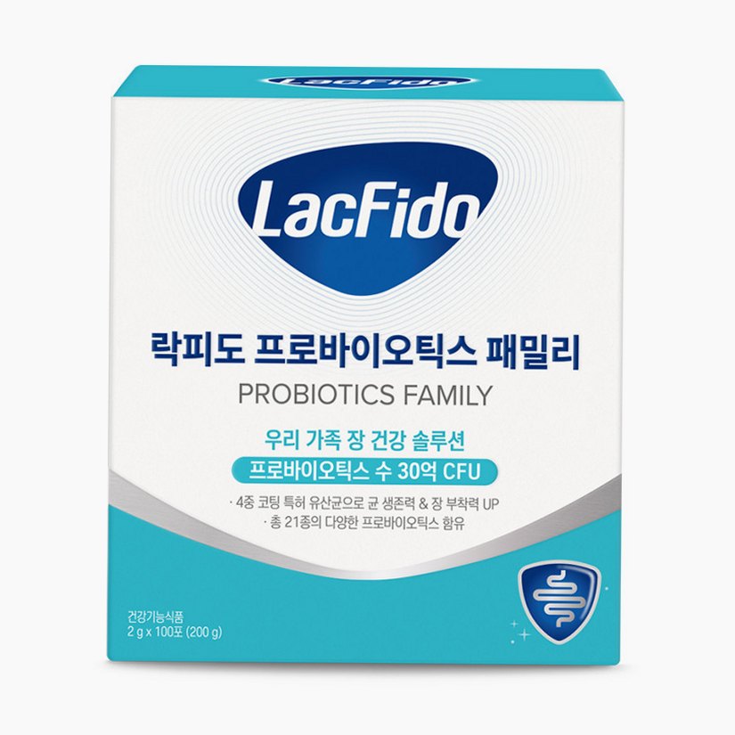 락피도 프로바이오틱스 온가족 유산균 패밀리 30억CFU 2g 100포, 1개
