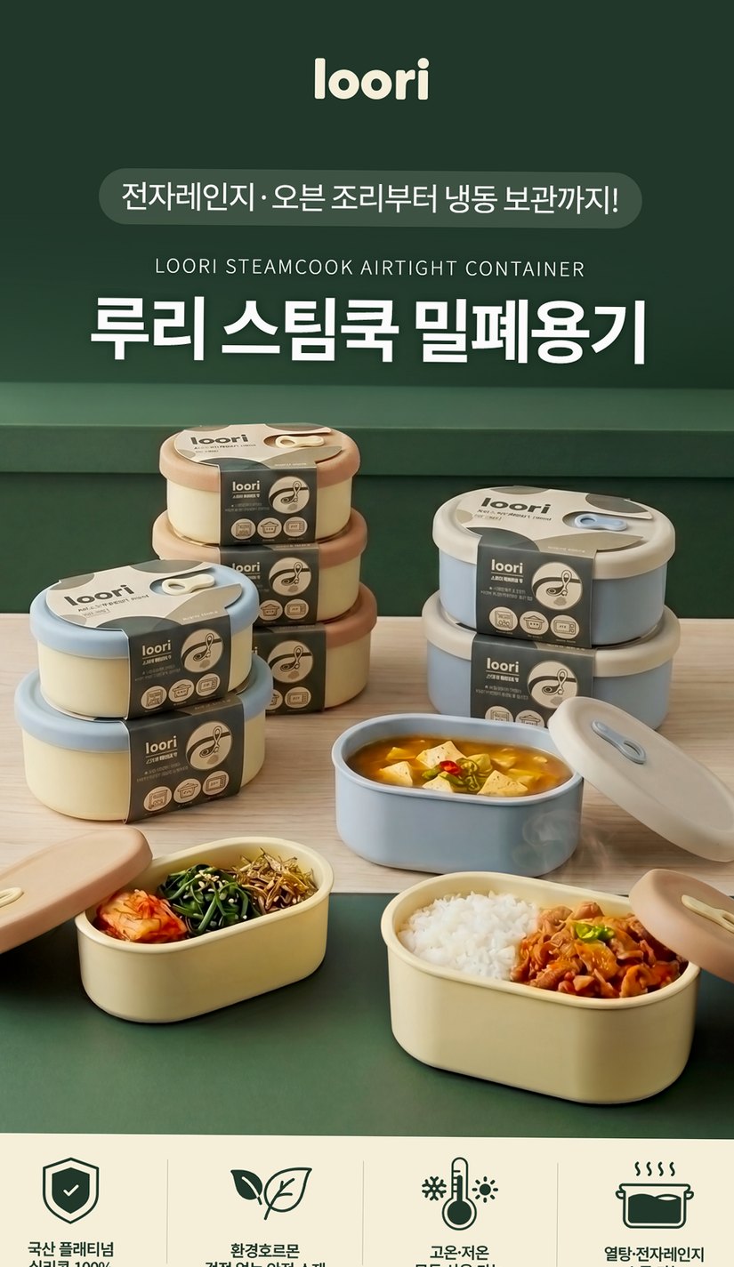 국산 실리콘 밥팩 밀폐 냉동밥보관 반찬통 스팀홀 소분 용기 500ml, 블루, 5개