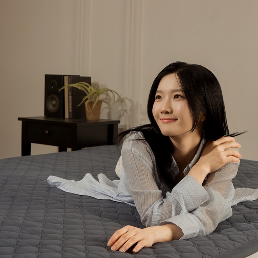 뜨숨 분리난방 전기매트 퀸 전기장판 캠핑 듀얼 탄소매트 카본 전기요 다크그레이